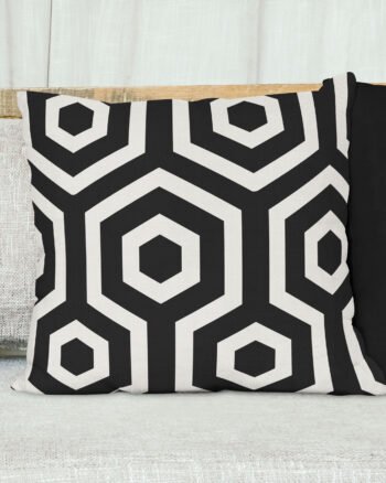 Japanese Pattern Black cushion cover