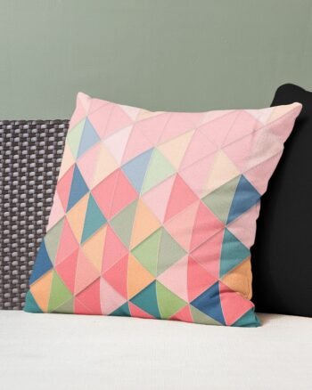 Colorful geometric cushion cover