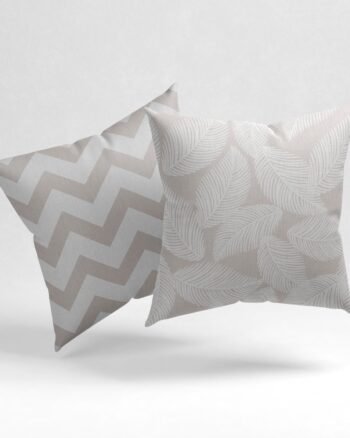 Set of 2 seamless botanical groove pattern cushion cover