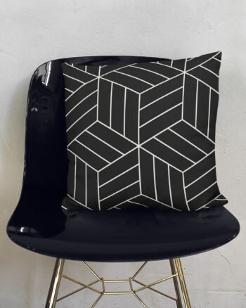 Japanese Pattern Black cushion cover