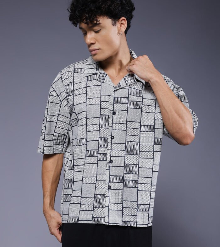 Mens Half Sleeve Casual Shirt White 2