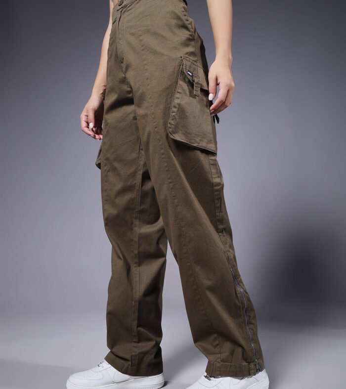 Women Utility Cargos - Olive Green