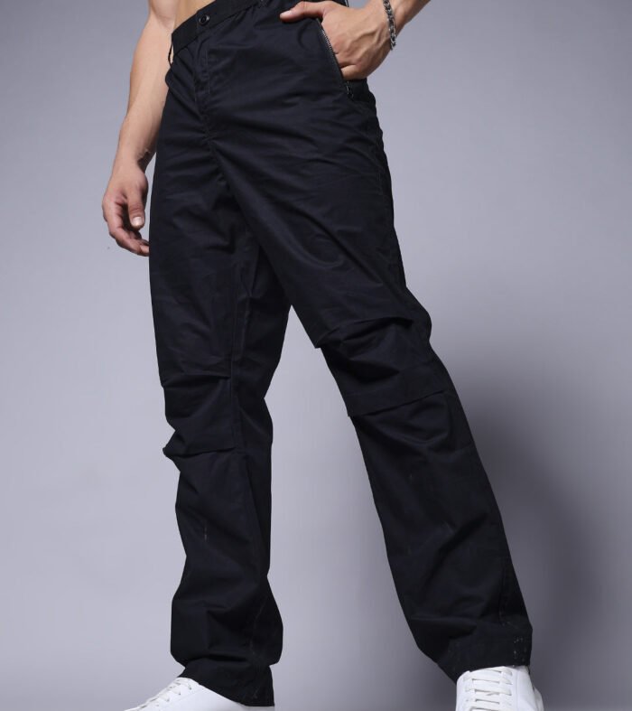 Men Utility Cargos- Black