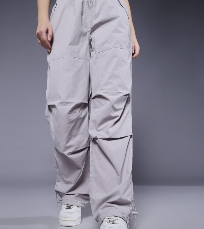 Parachute Pants For Women - Ash Grey