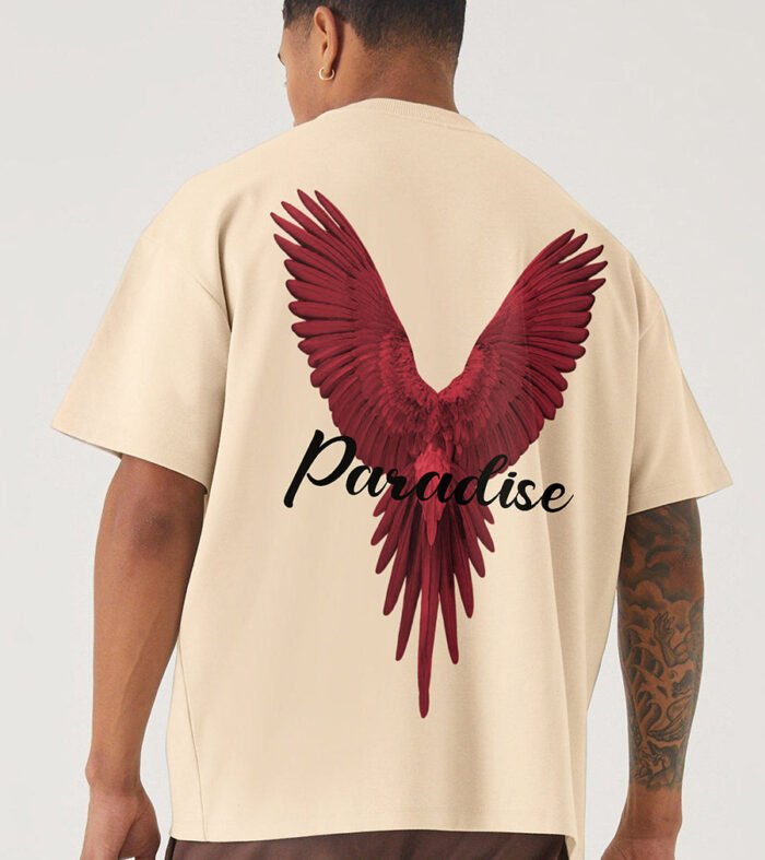 Paradise Men Oversized Printed T Shirt