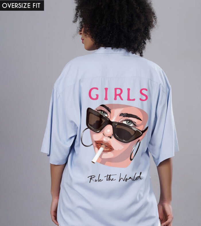 Rule The World Womens Fluidic Oversized Shirt