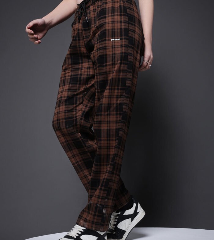 Women chequered lounge pants