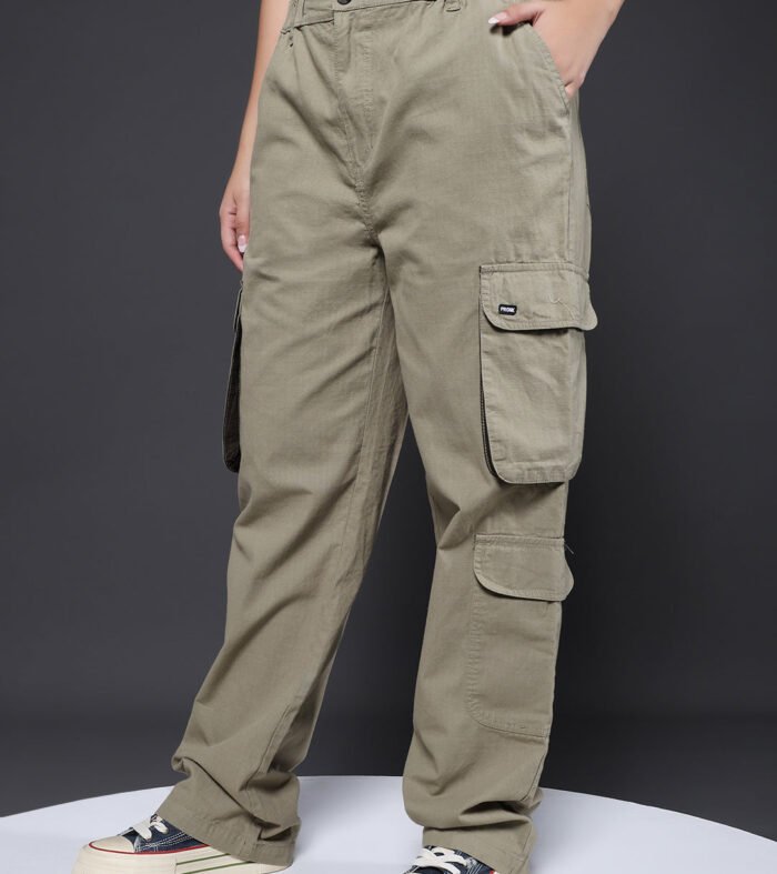 Women Utility Cargo - Olive Green