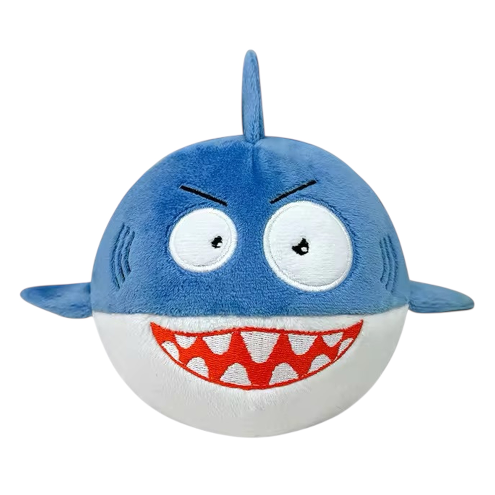 Talking Dog Club 3 in 1 Pop a Shark Bouncy Chew Toy for Dogs (Blue)