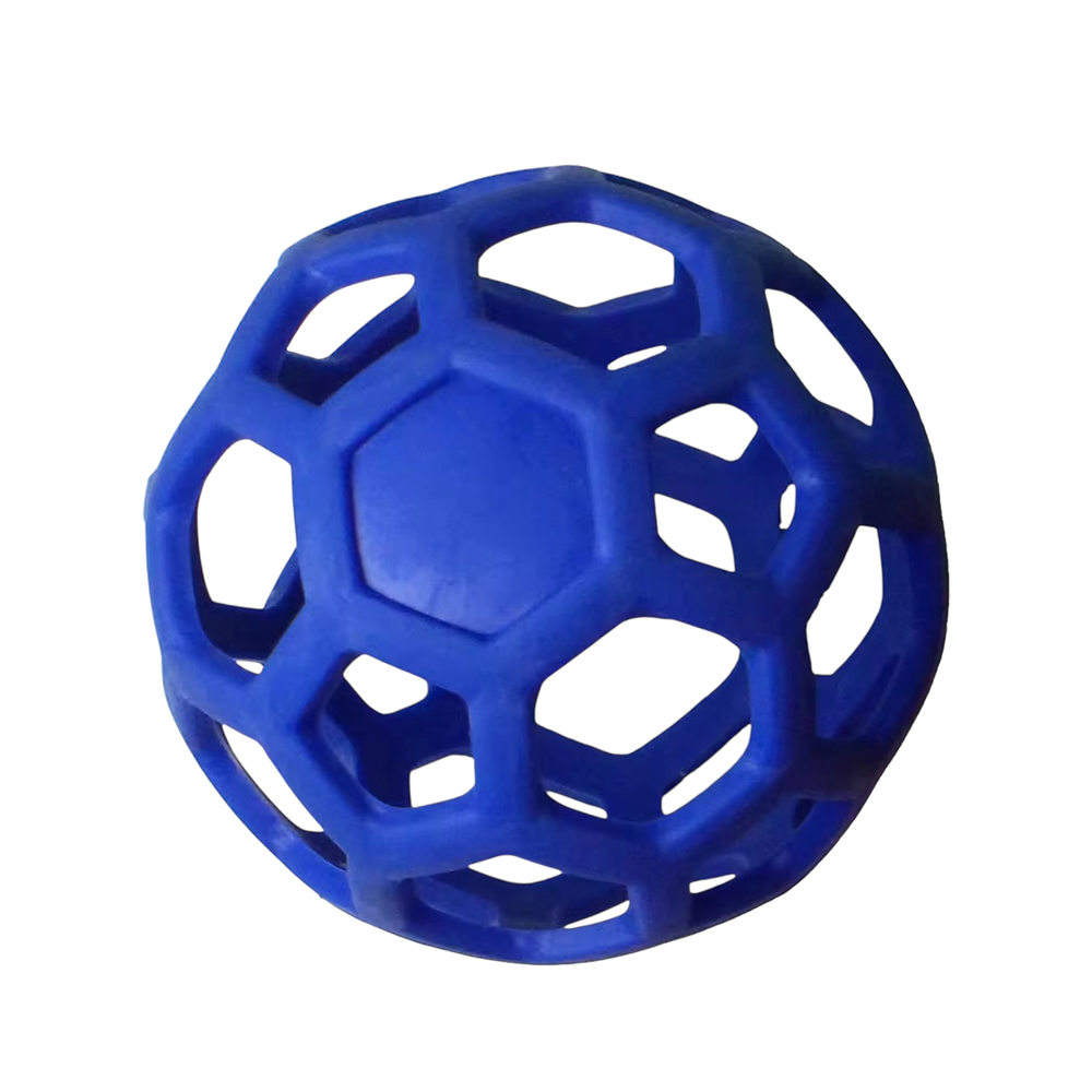Talking Dog Club Pop Hollow Elastic Interactive Busy Ball Toy for Dogs (Blue)