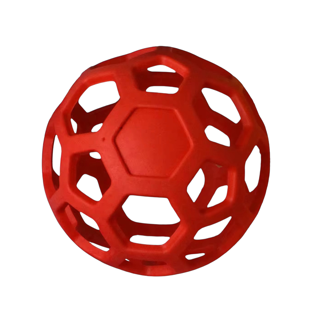 Talking Dog Club Pop Hollow Elastic Interactive Busy Ball Toy for Dogs (Red)