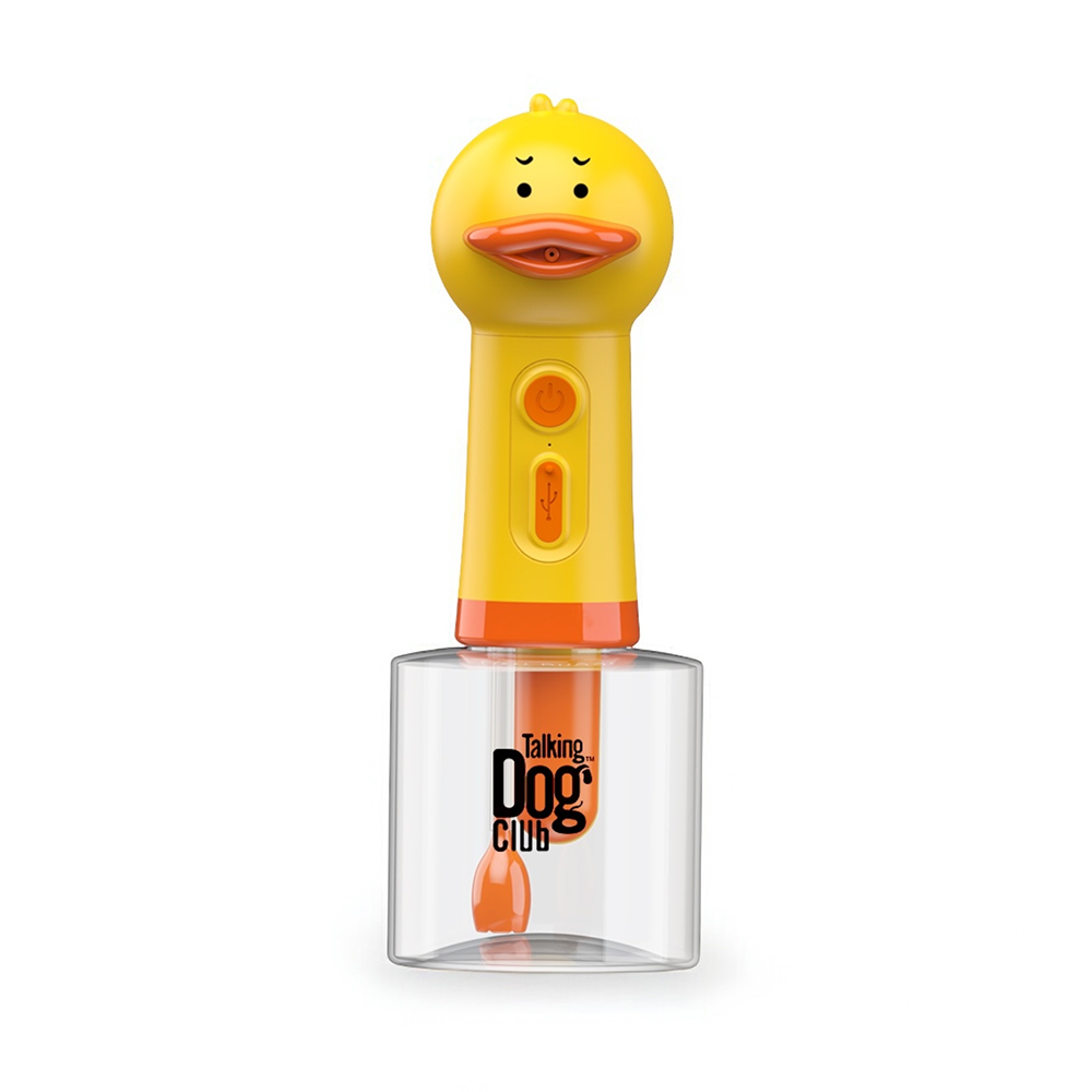 Talking Dog Club Oh Duck Shampoo Dispenser Spray with Free Bath brush for Dogs and Cats (Yellow)