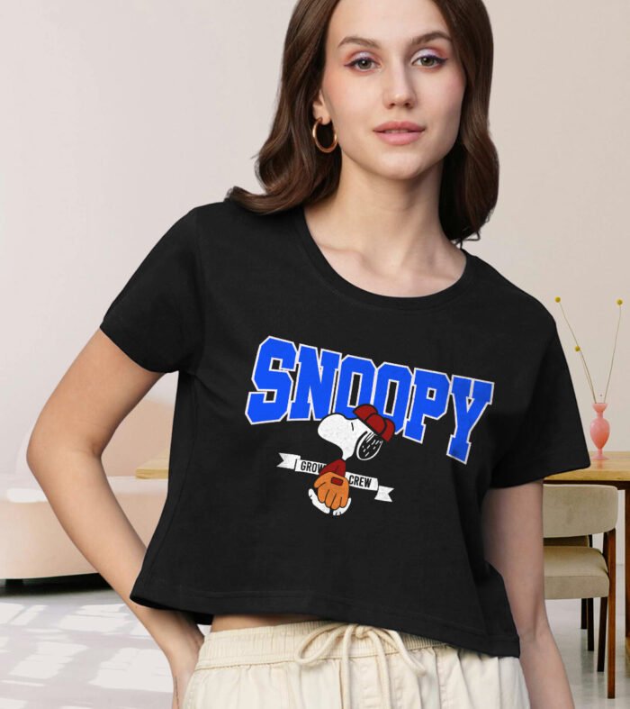 Snoopy Women Printed Crop Top