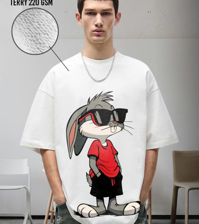 Dont Give Up Men Printed Premium Oversized Terry T-shirt