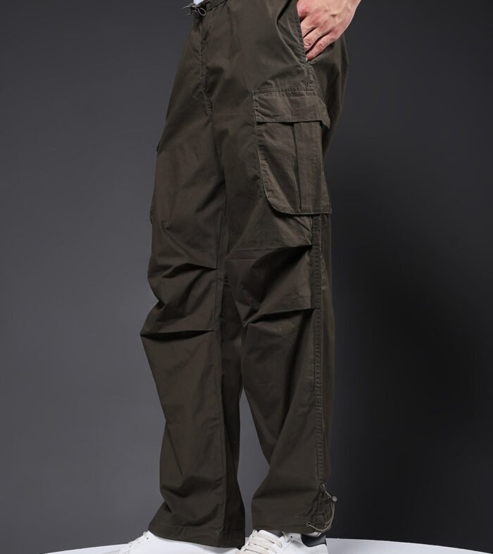 Parachute Pants For Men - Olive Green