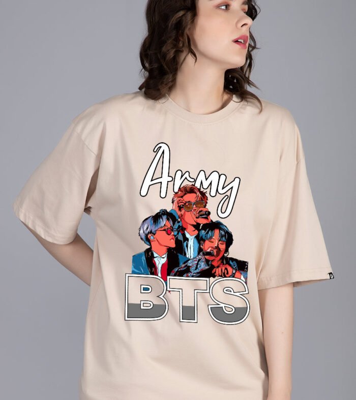 BTS Club Women Oversized Printed T-Shirt