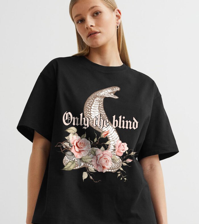 Only The Blind Women Oversized Printed T-Shirt