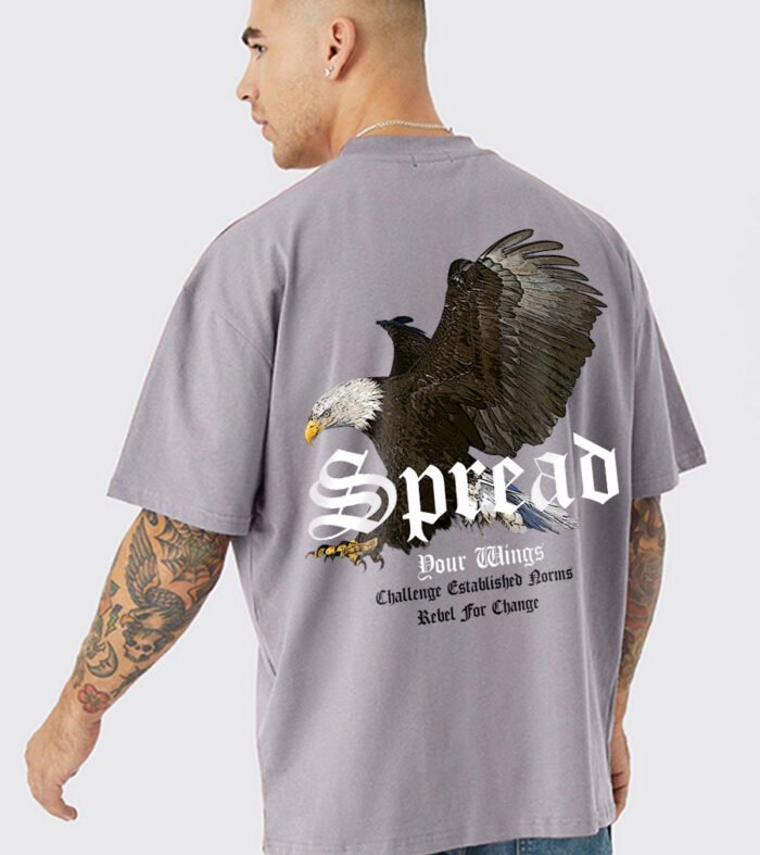 Spread Men Oversized Printed T-Shirt