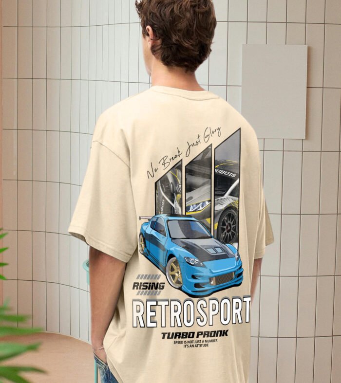 Retro sport Men Graphic Oversized Printed T-Shirt