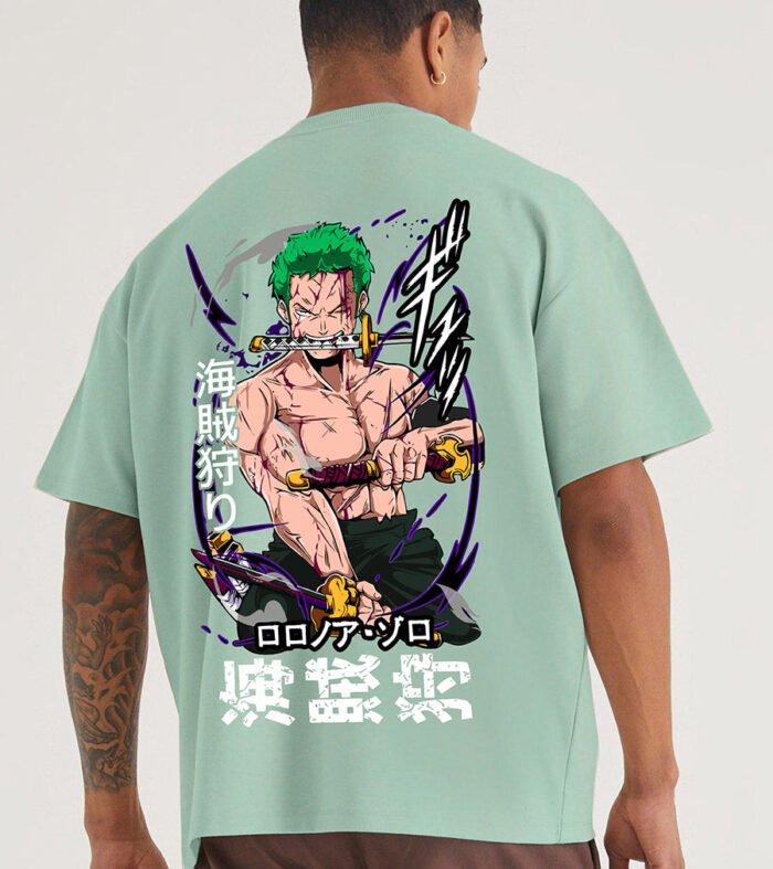 Hunter Zoro Men Oversized Printed T Shirt