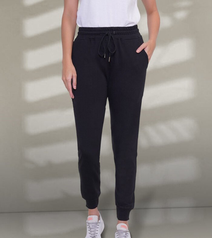 French Terry Jogger for Women: Black