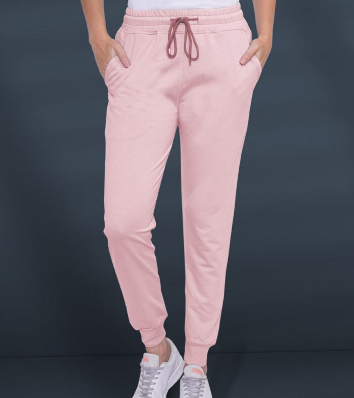 French Terry Jogger for Women: Millennial Pink