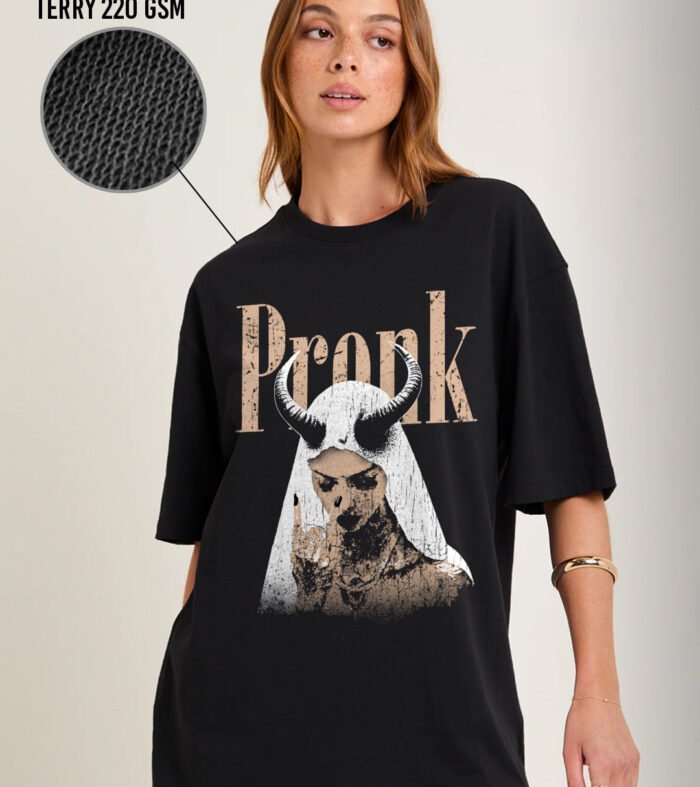 Monarch Women Oversized Teery Printed T-Shirt