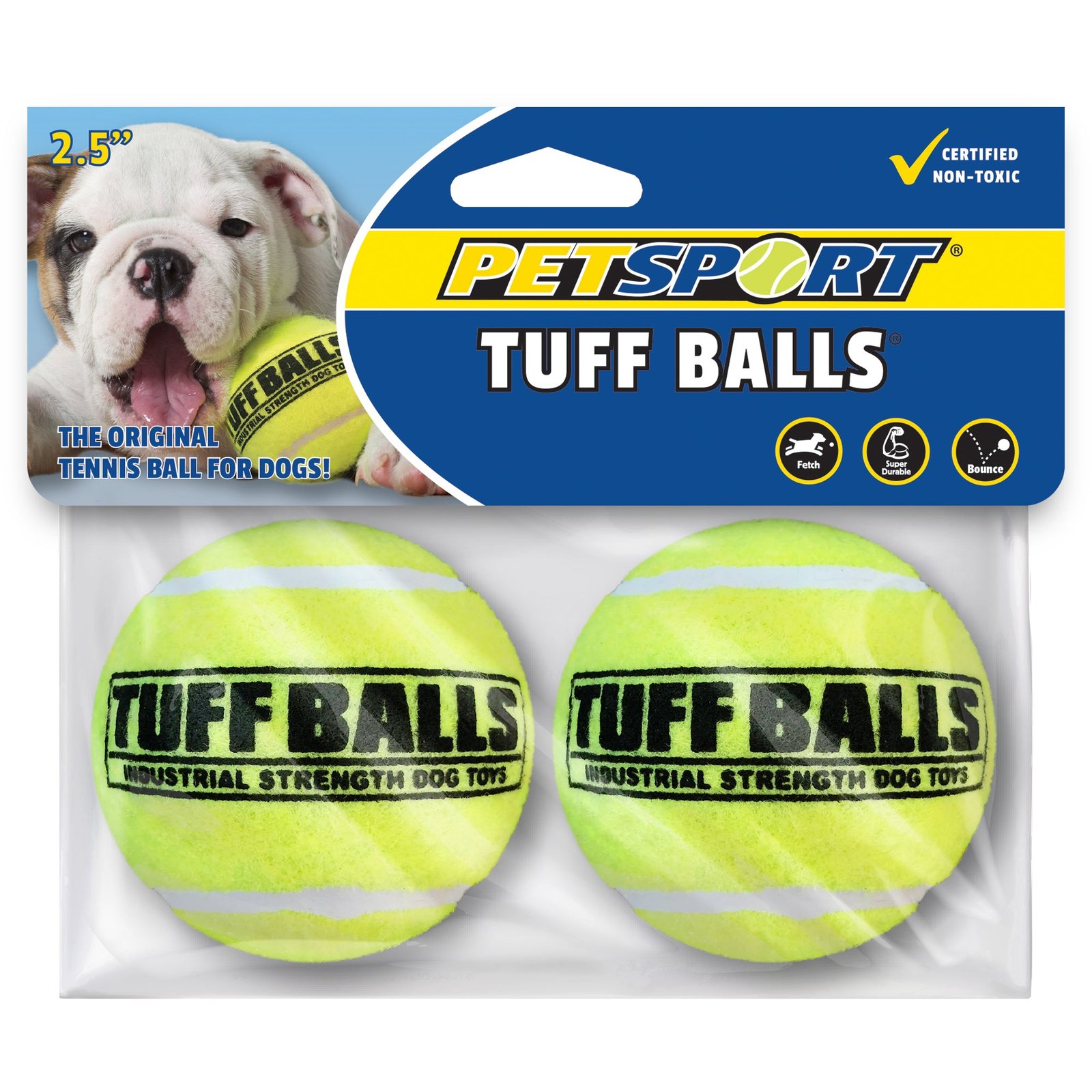 PetSport Tuff Balls Toy for Dogs (Yellow)