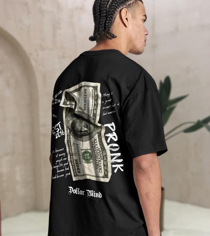 Dollar Mind Men Printed Oversized T Shirt