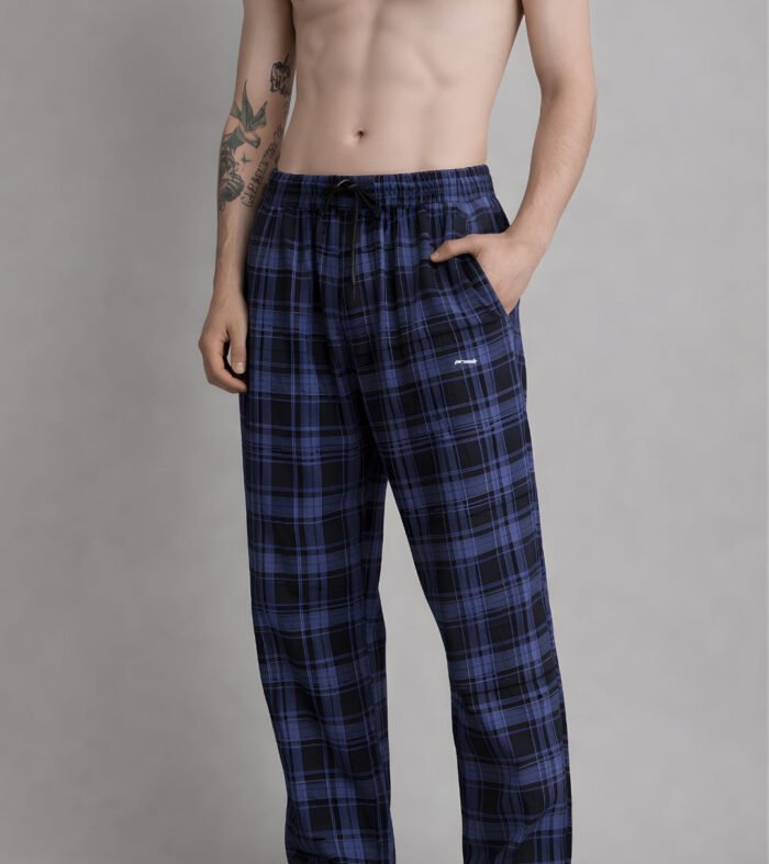 Men chequered lounge pants
