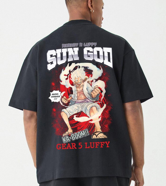 Luffy Gear 5 Men Oversized Printed T-Shirt