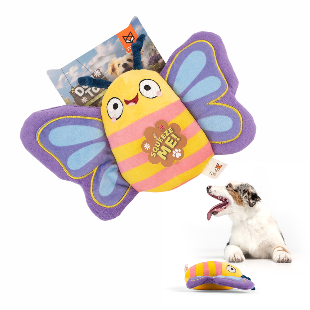 Barkbutler x Fofos Garden Butterfly Plush Toy for Dogs