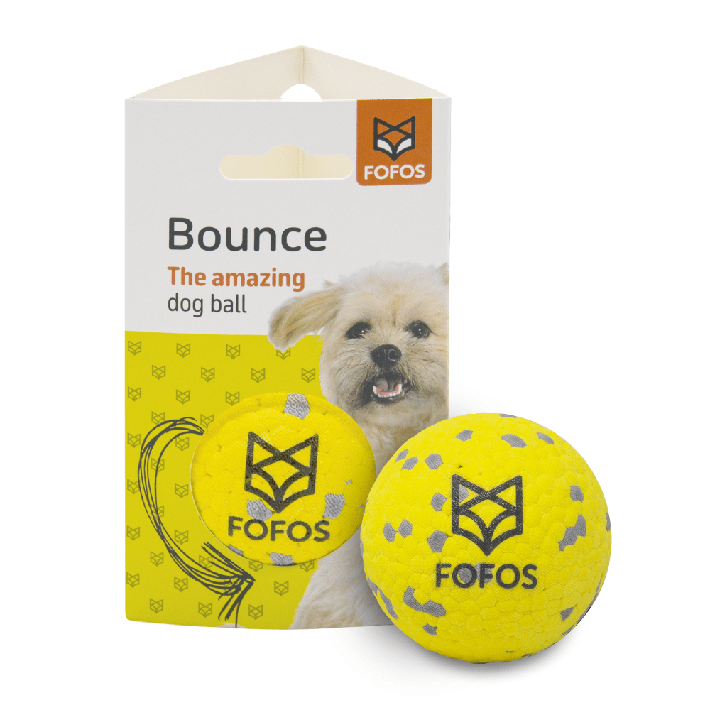 Barkbutler x Fofos Super Bounce Chew Ball for Dogs (Yellow) | For Aggressive Chewers