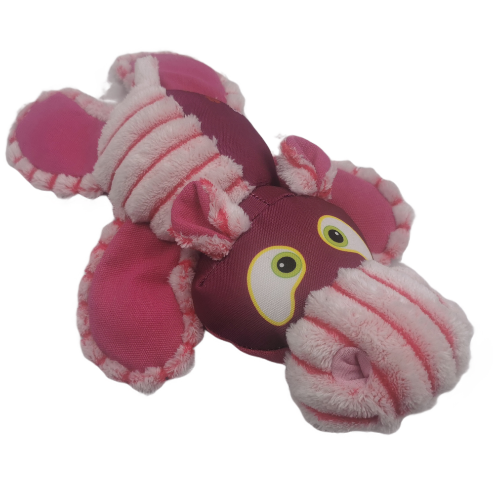 NutraPet The Glowing Hippo Squeaky Toy for Dogs (Multicolour)