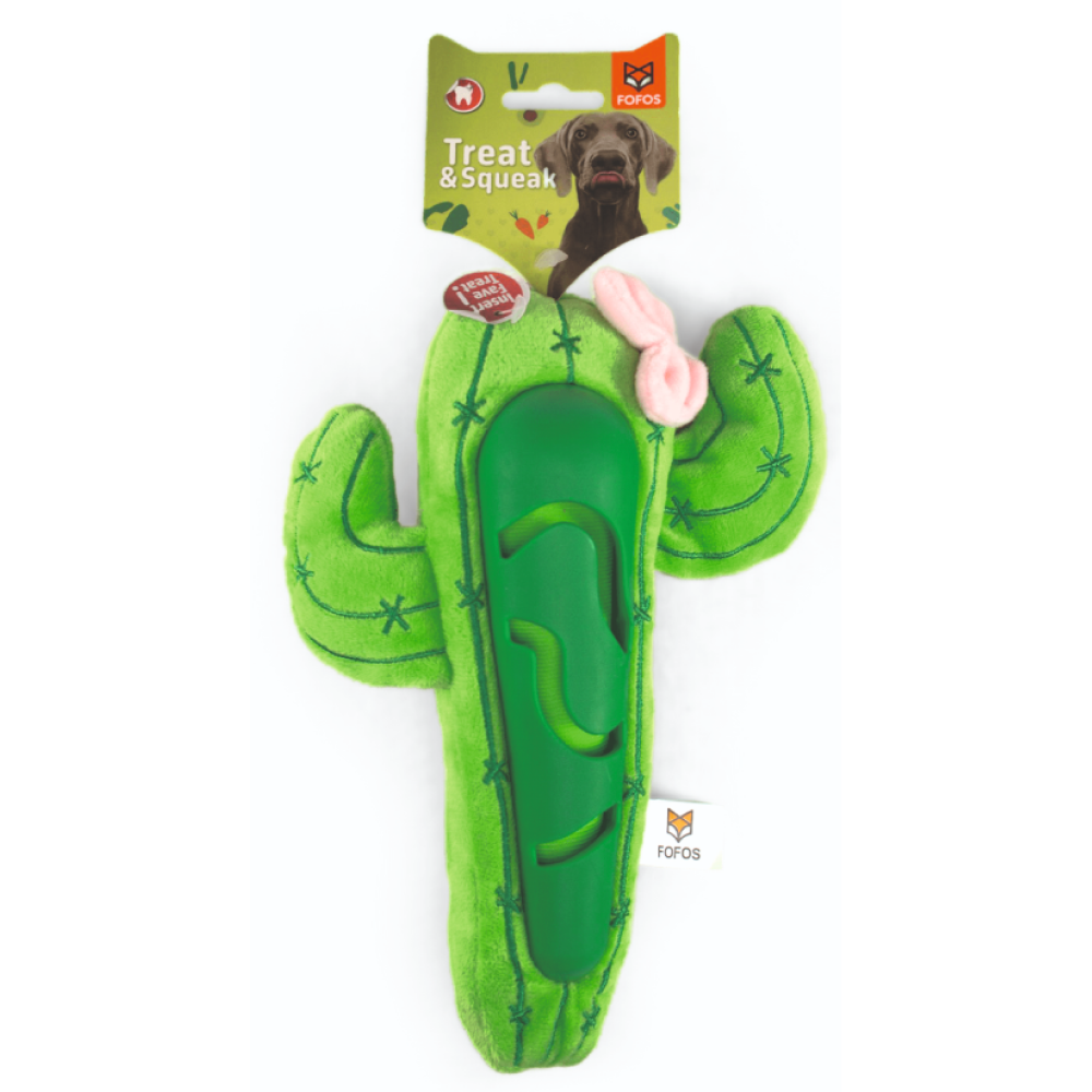 Barkbutler x Fofos Cactus Treat Toy for Dogs (Green)