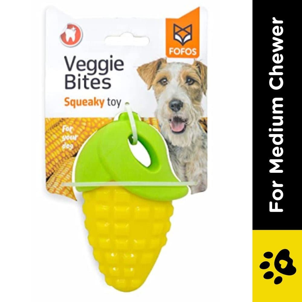 Barkbutler x Fofos Vegi Bites Corn Squeaky Toy for Dogs - Image 2