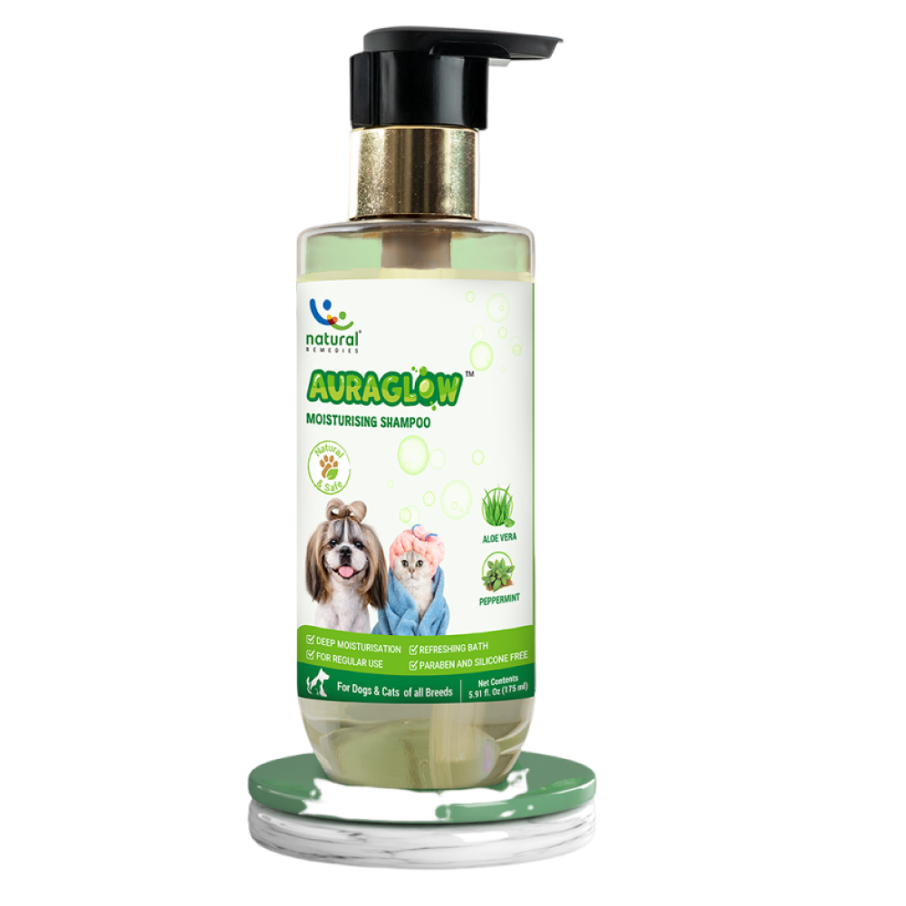 Natural Remedies Auraglow Moisturizing Shampoo for Dogs and Cats - Image 2