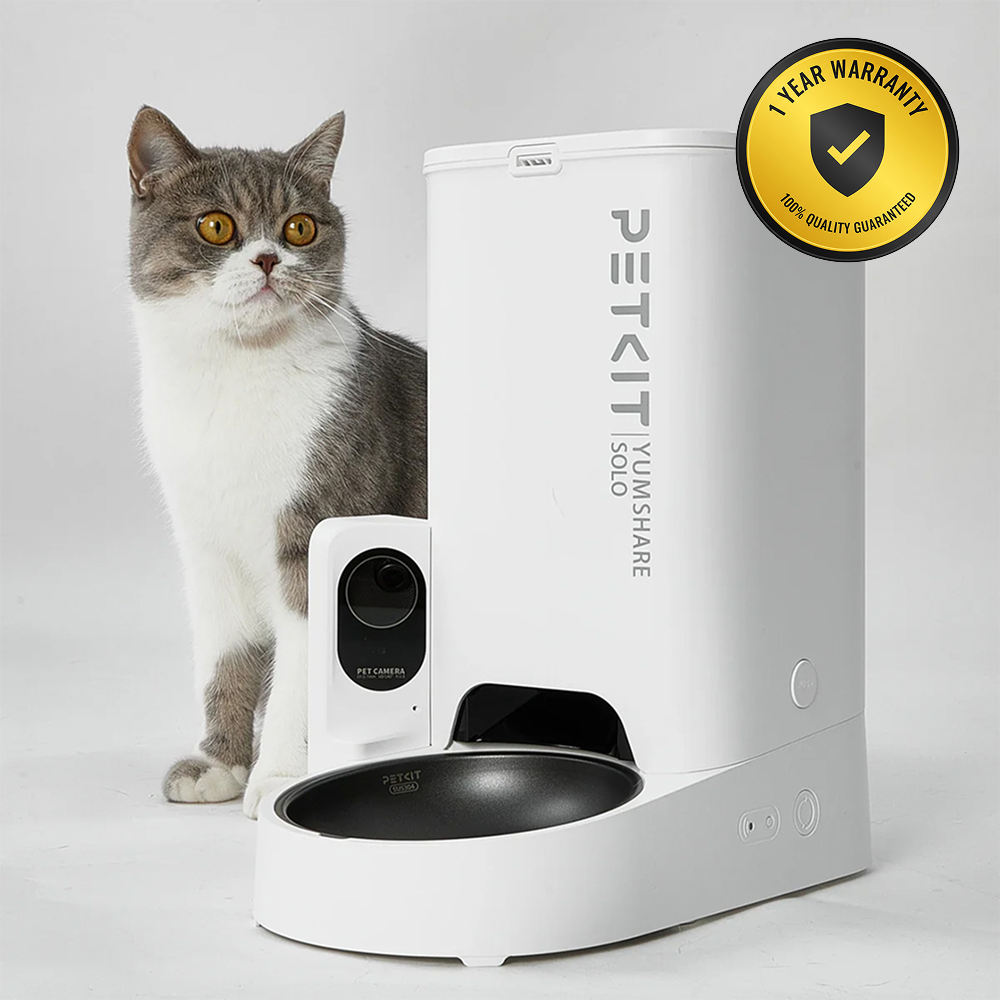 Petkit YumShare Solo Automatic 2.4G WiFi Food Dispenser with HD Camera for Dogs and Cats
