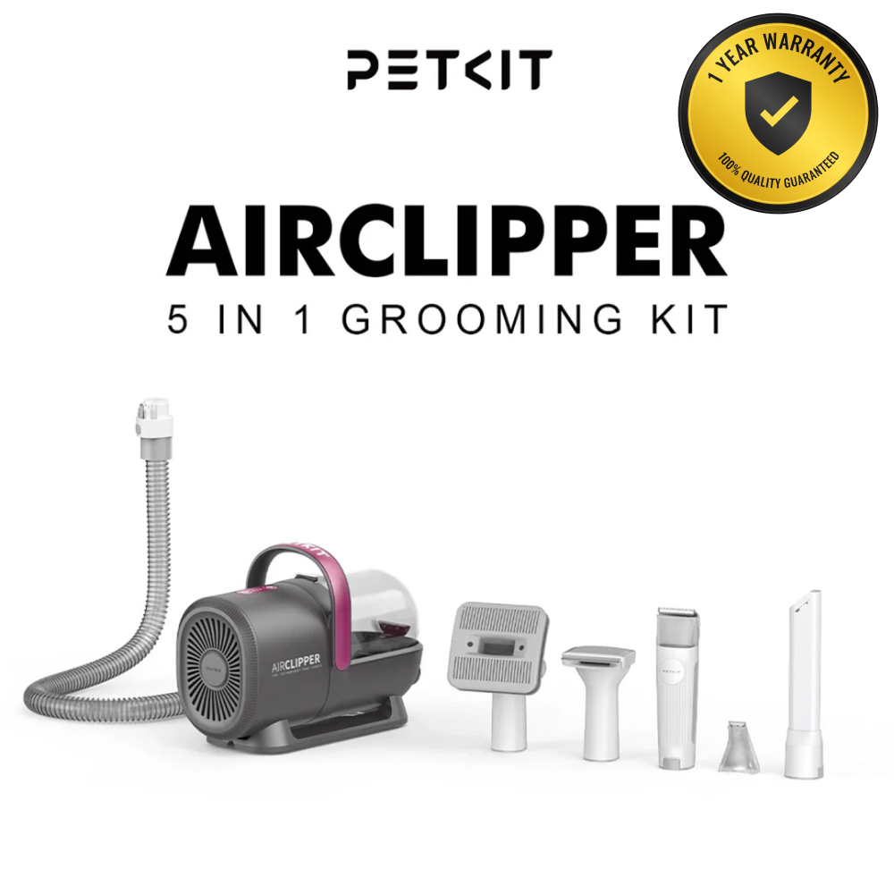 Petkit Professional 5 in 1 Grooming & Hair Vaccum Kit for Dogs and Cats (Grey)