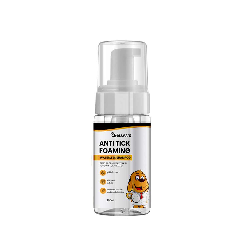 Dr. Chelsea's Anti Tick Foaming Waterless Shampoo for Cats & Dogs