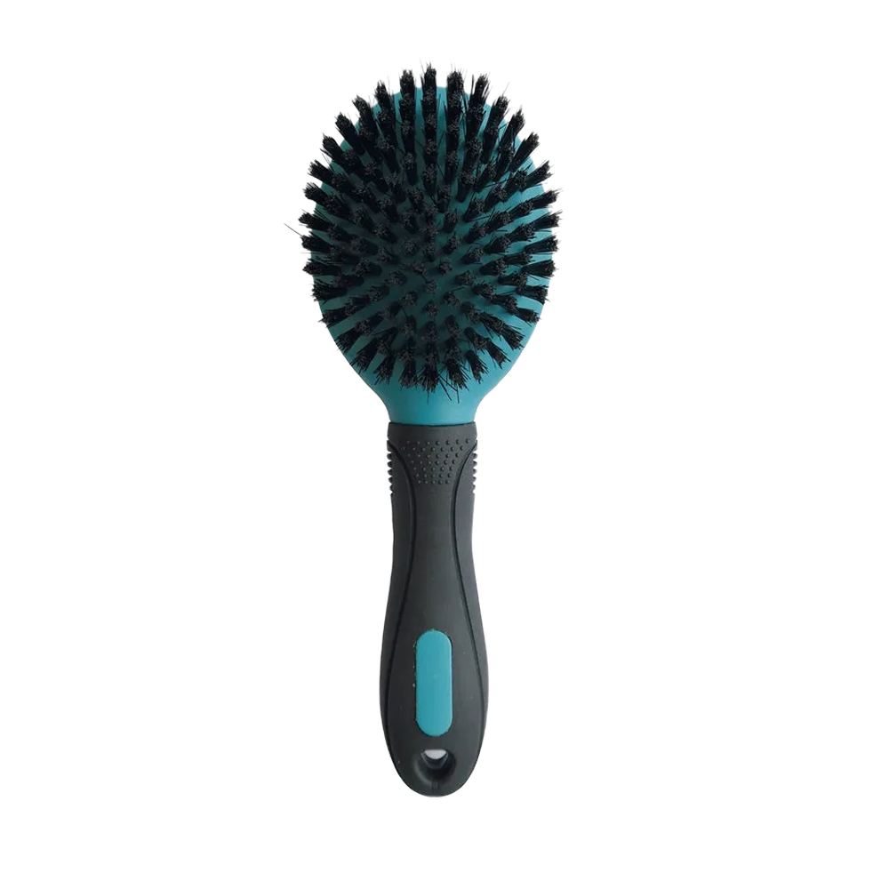 M PETS Bristled Brush for Dogs (Black and Blue)