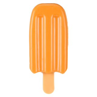 Basil Ice Cream Shaped Cool Lick Silicon Chew Toy for Dogs (Orange)