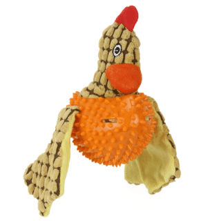 Basil Bird Shaped Plush Toy with Squeaky Neck for Dogs