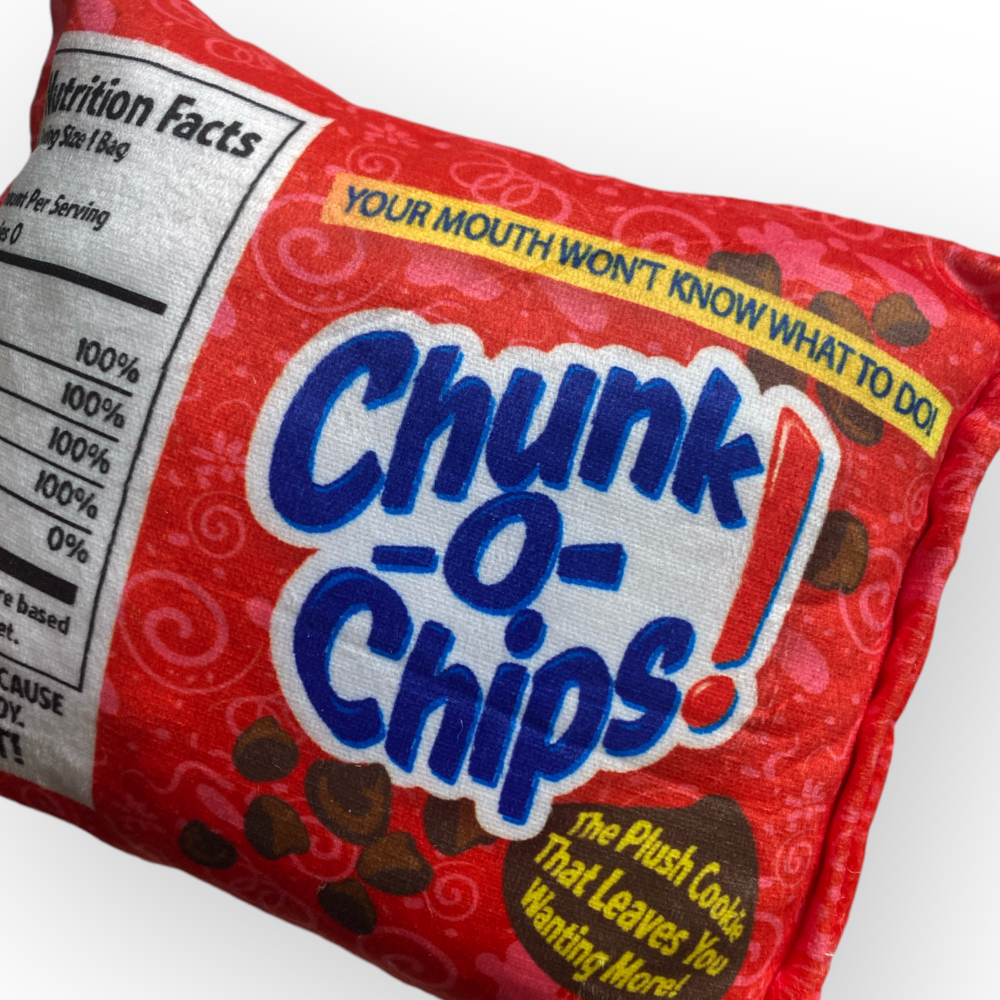 Talking Dog Club Zero Calories Chunk o Chips Plush Toy for Dogs (Red)