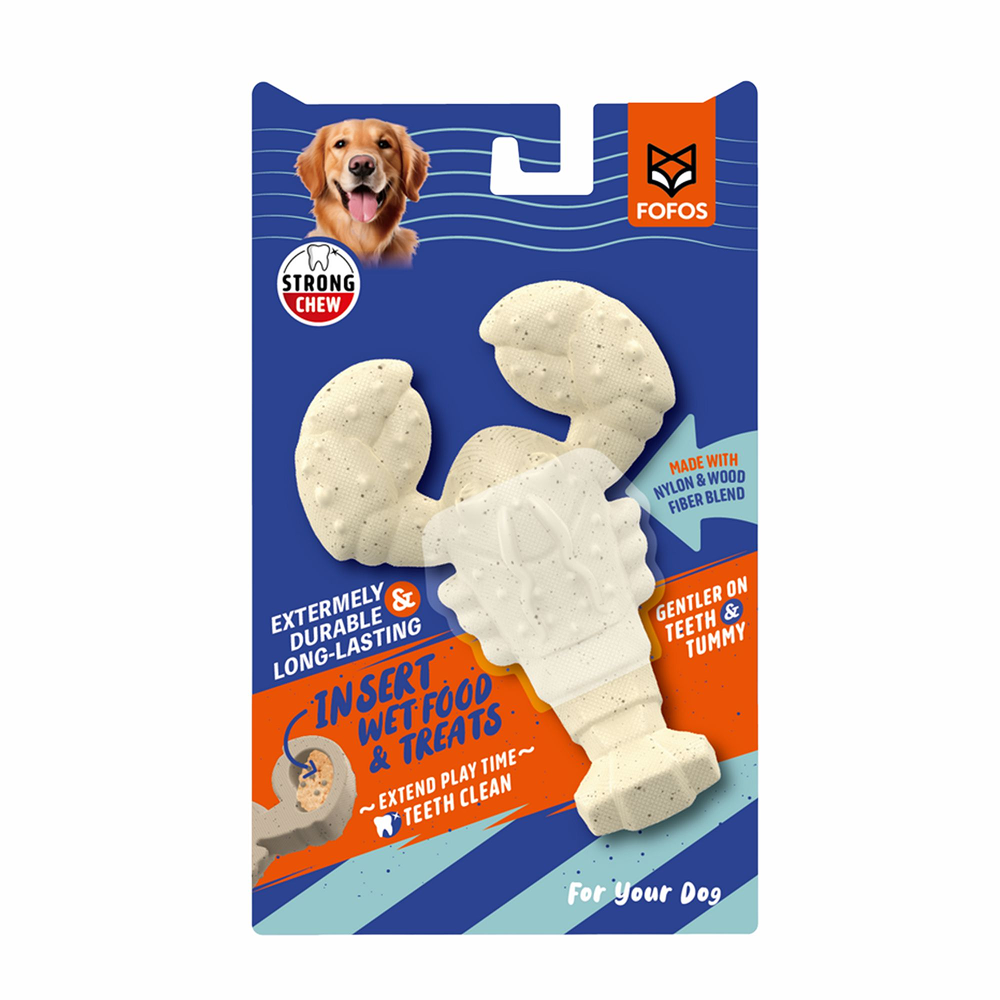 Barkbutler x Fofos Durable Lobster Chew Toy for Dogs