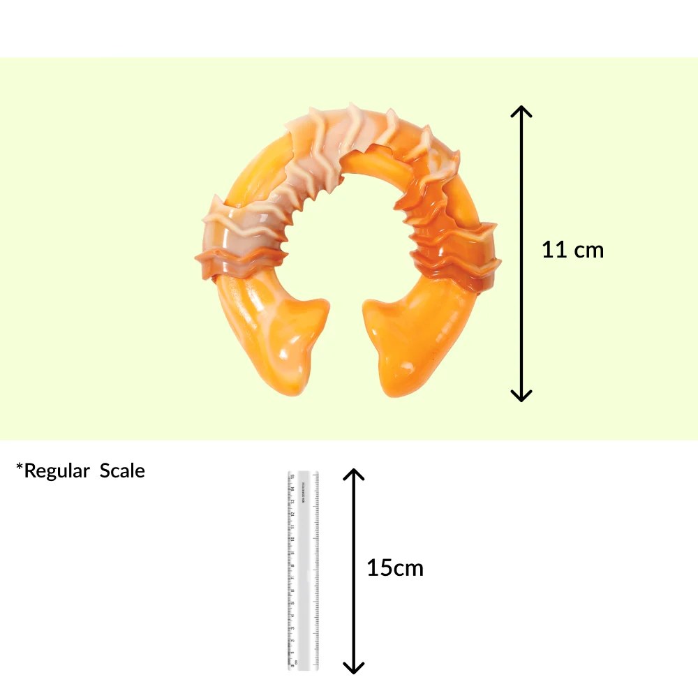 M Pets Carnivore Ring Bone Bacon Scented Chew Toy for Dogs (Yellow)