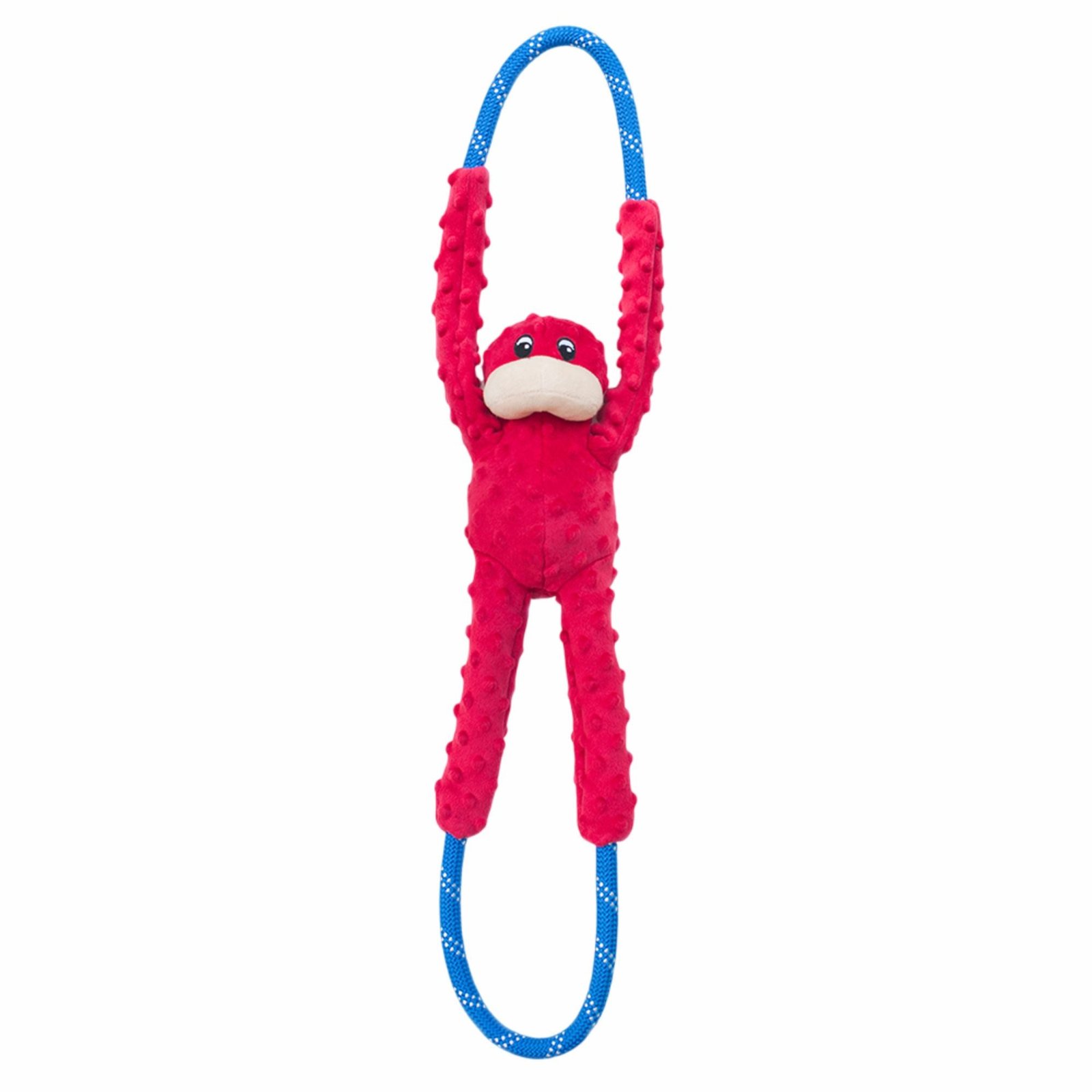 Zippy Paws RopeTugz Monkey Red Plush Toy for Dogs