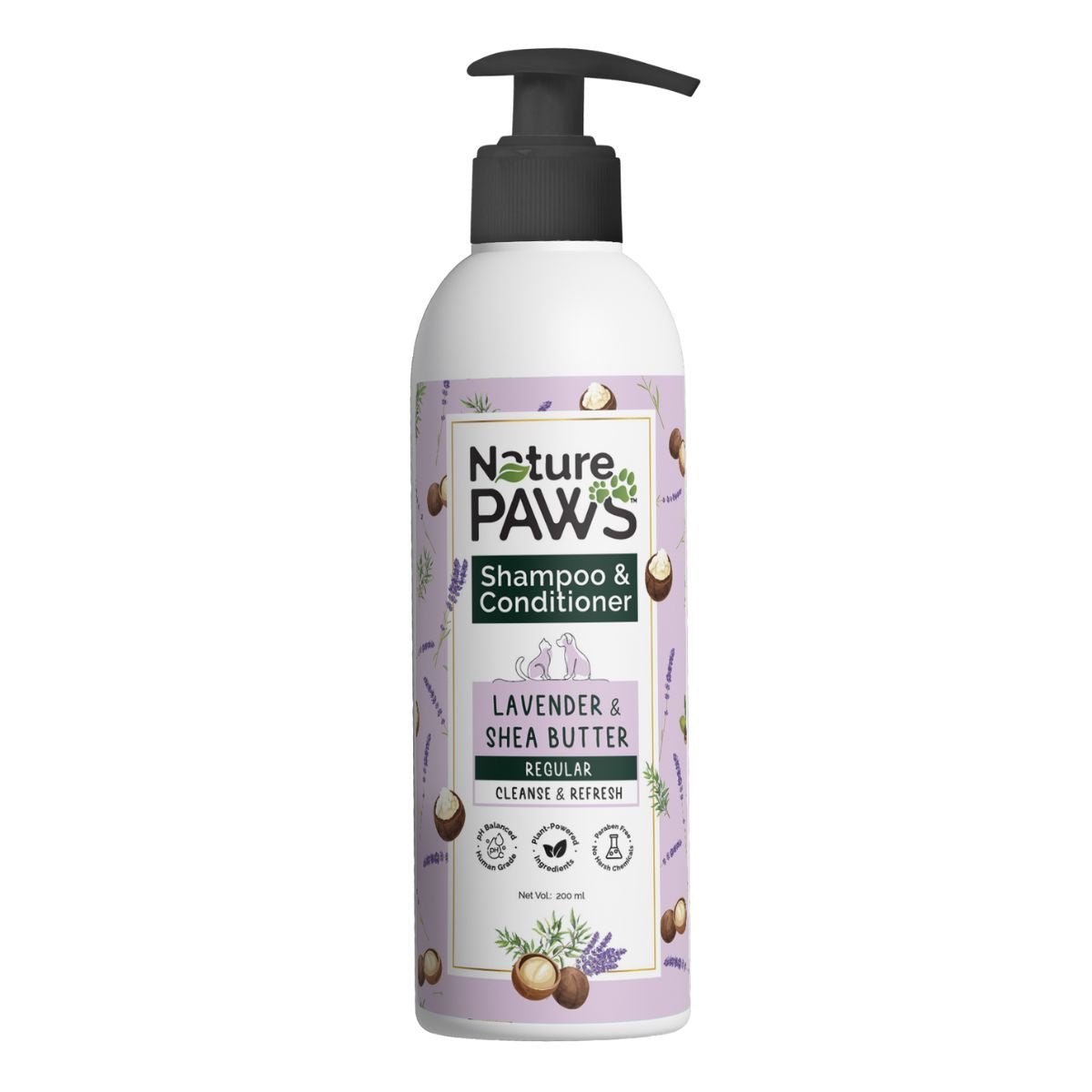 NaturePAWS Protect Range Lavender & Shea Butter Shampoo & Conditioner for Cats & Dogs