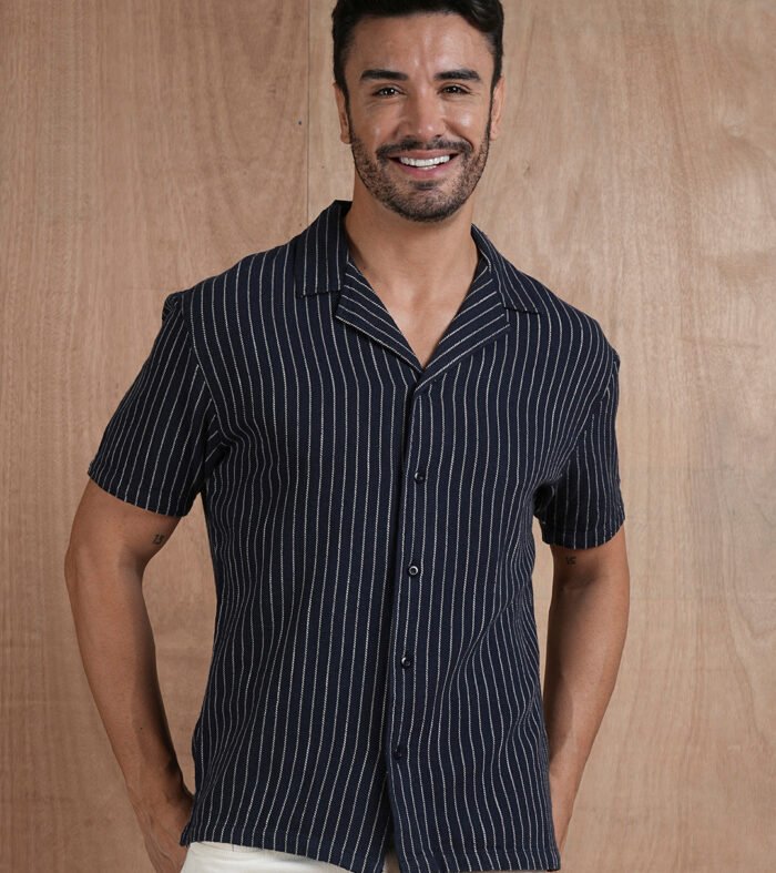 Men's Half Sleeves Shirt - Blue