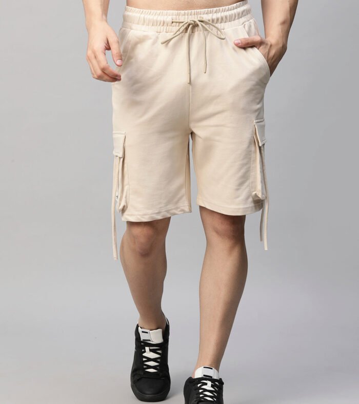 Mens Cargo Shorts - Beige